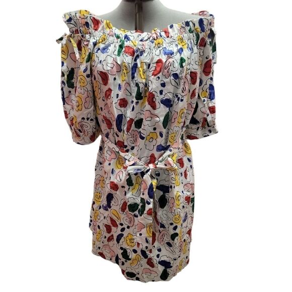 ELOQUII Floral Print Off-The-Shoulder Trapeze Dress - Picture 5 of 8